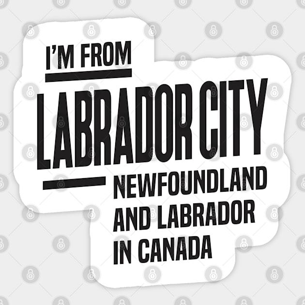 Labrador City in Newfoundland and Labrador. Sticker by C_ceconello